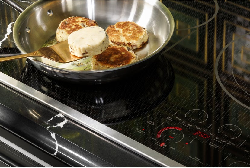 Cafe CEP90361TBB 36 Inch Electric Cooktop with 5 Radiant Elements, ...