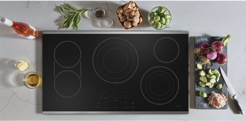 Cafe CEP90362TSS 36 Inch Smoothtop Electric Smart Cooktop with 5 Ra...