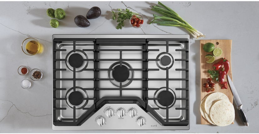 Cafe CGP70302NS1 Gas Cooktop with 5 Sealed Cooktop Burners, Dishwas...