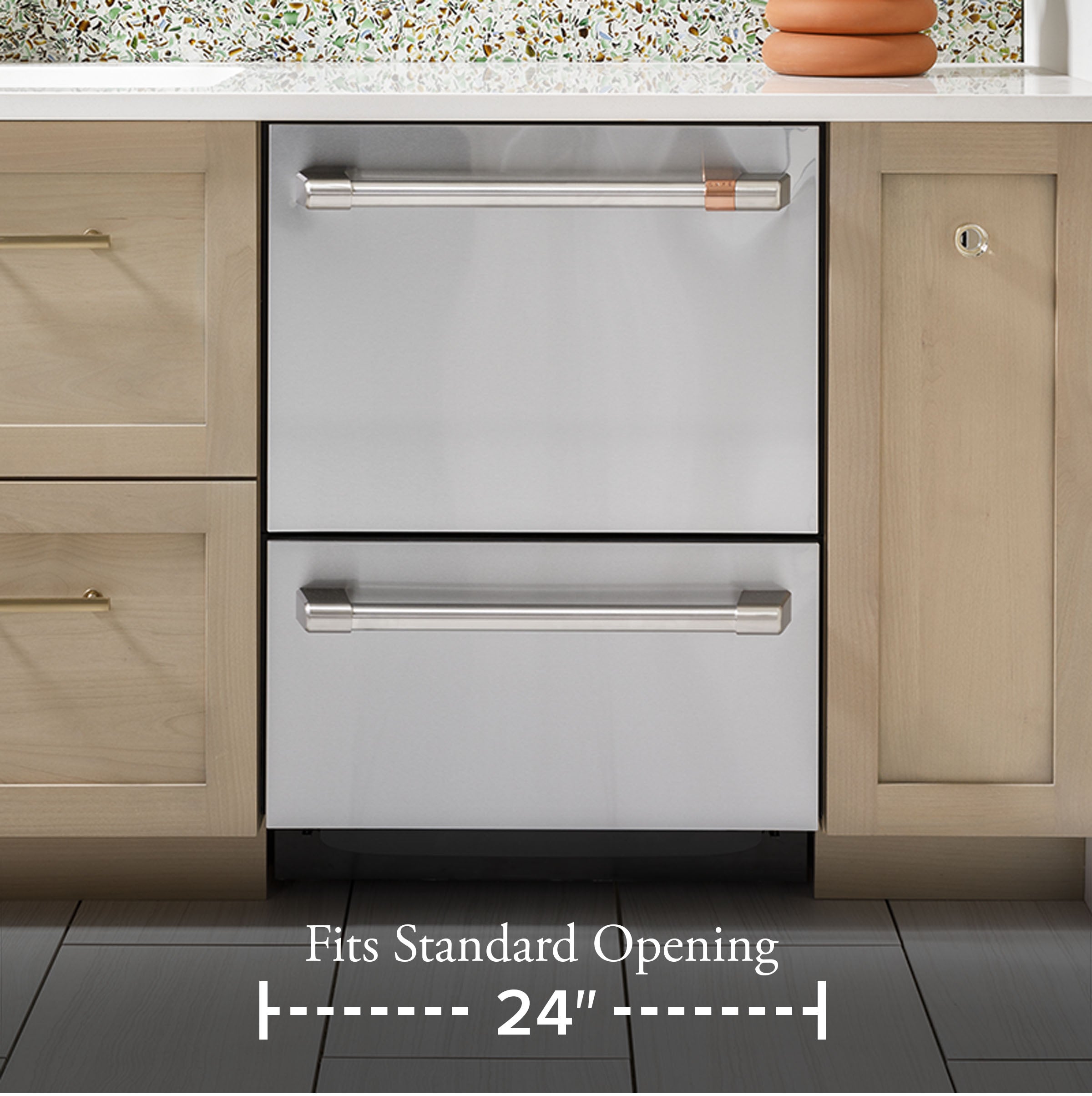 引き渡し先決定しました　二口ガステーブル Cafe CDD420P4TW2 24 Inch Fully Integrated Double Drawer Dishwasher