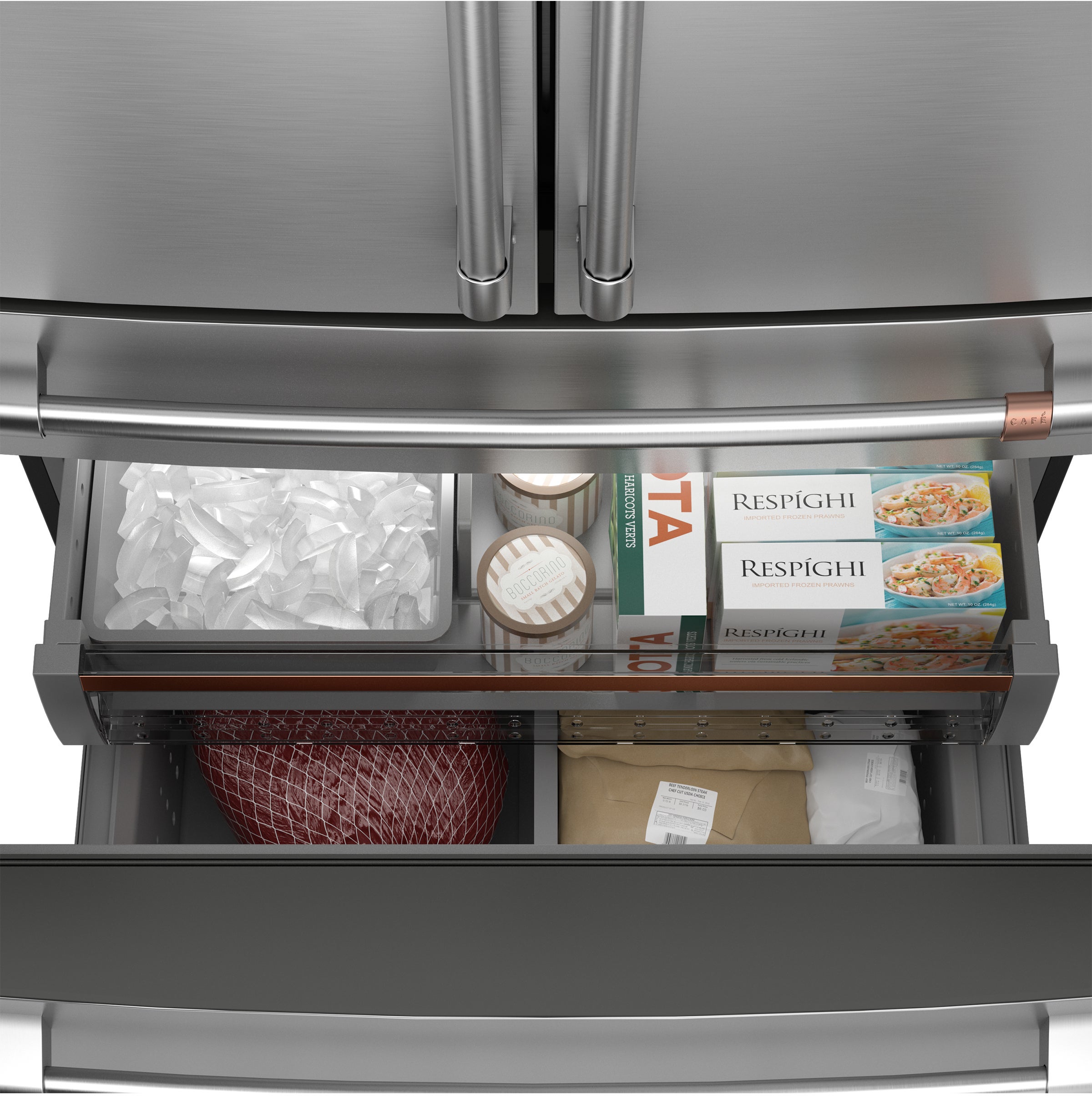 Cafe CGE29DP3TD1 36 Inch Freestanding 4-Door French Door Smart