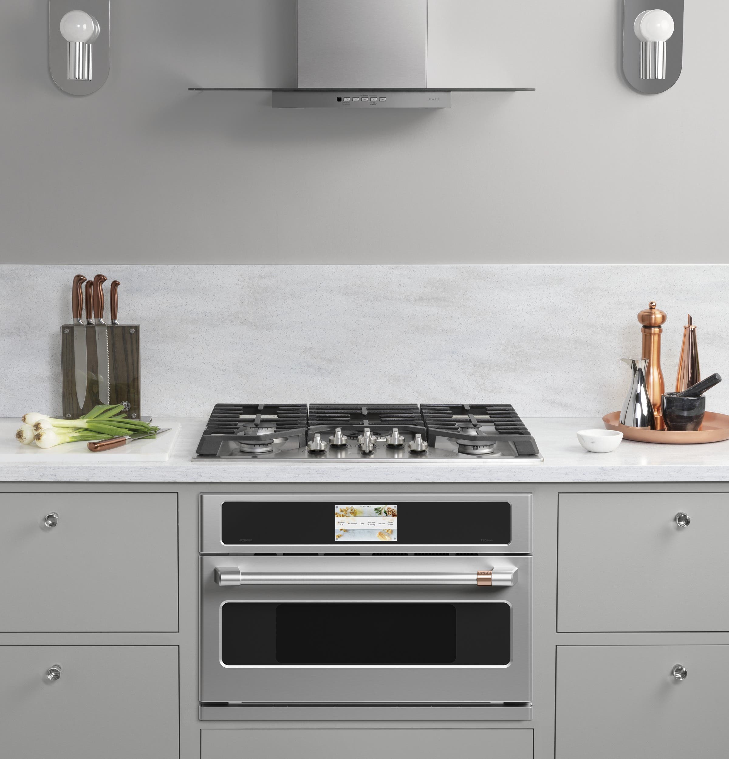 Cafe CGP95302MS1 Brushed Stainless Knobs