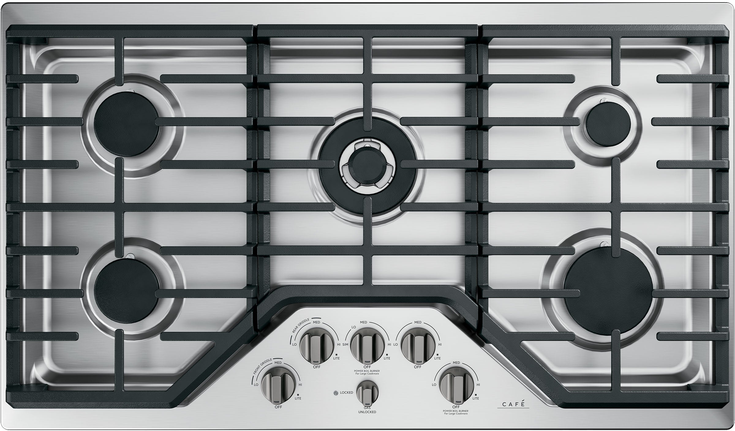 Cafe CGP95362MS1 36 Inch Gas Cooktop Stainless Steel | Plesser's