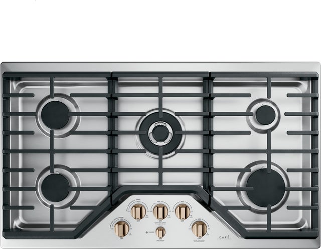 Cafe CGP95362MS1 36 Inch Gas Cooktop with 5 Sealed Burners, Dishwas...