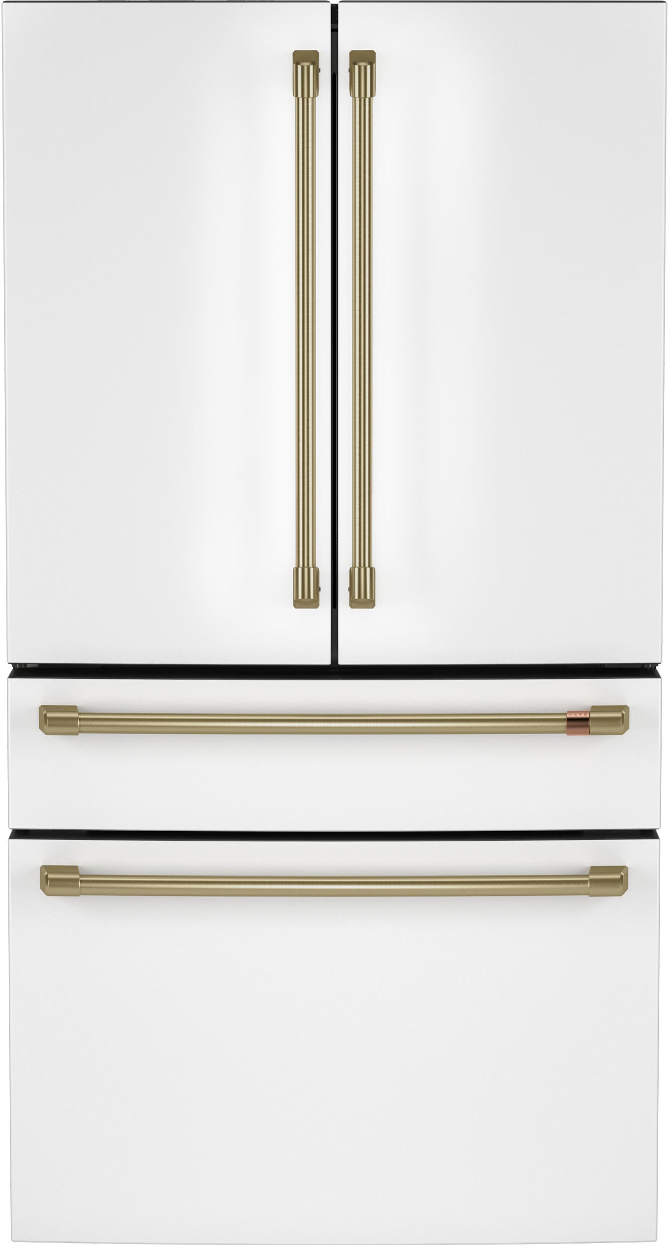 Cafe CGE29DP4TW2 Matte White with Brushed Bronze handles