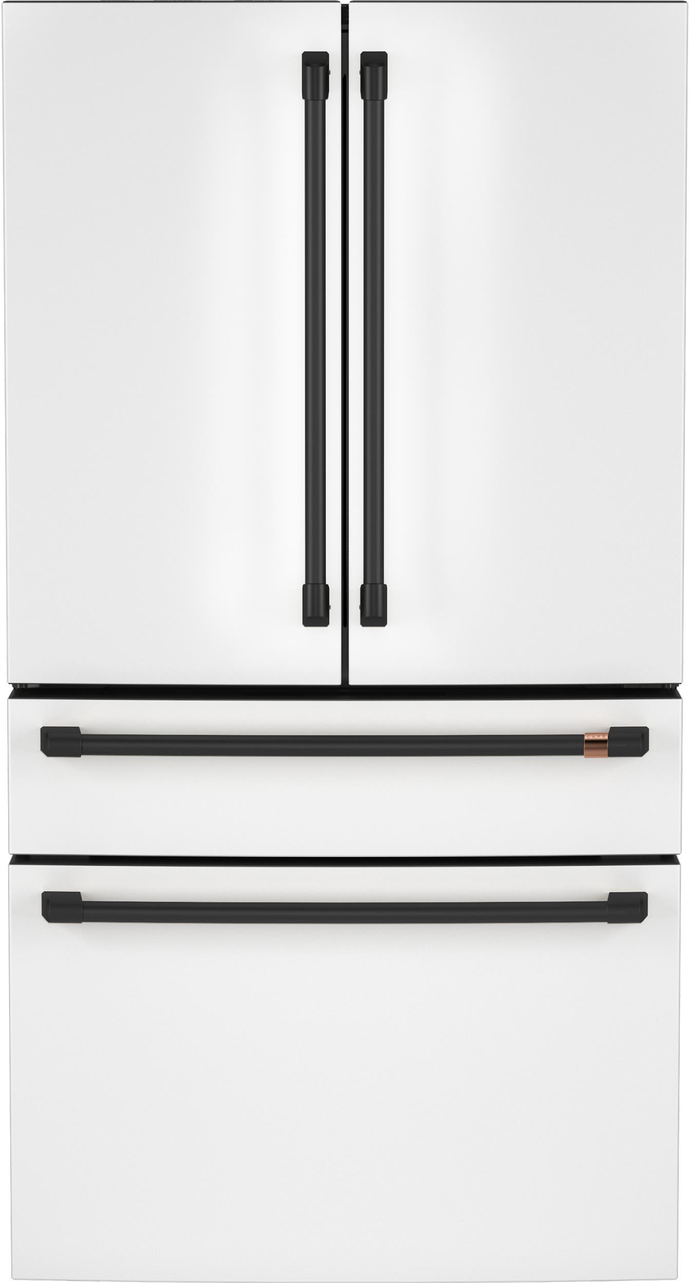 Cafe CGE29DP4TW2 Matte White with Brushed Bronze handles