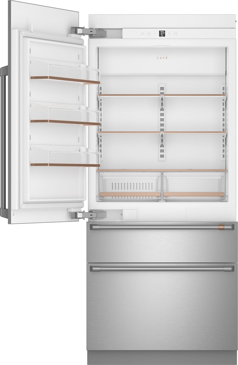 Cafe CIC36LP2VS1 36 Inch Built-In Smart Bottom Freezer Refrigerator...