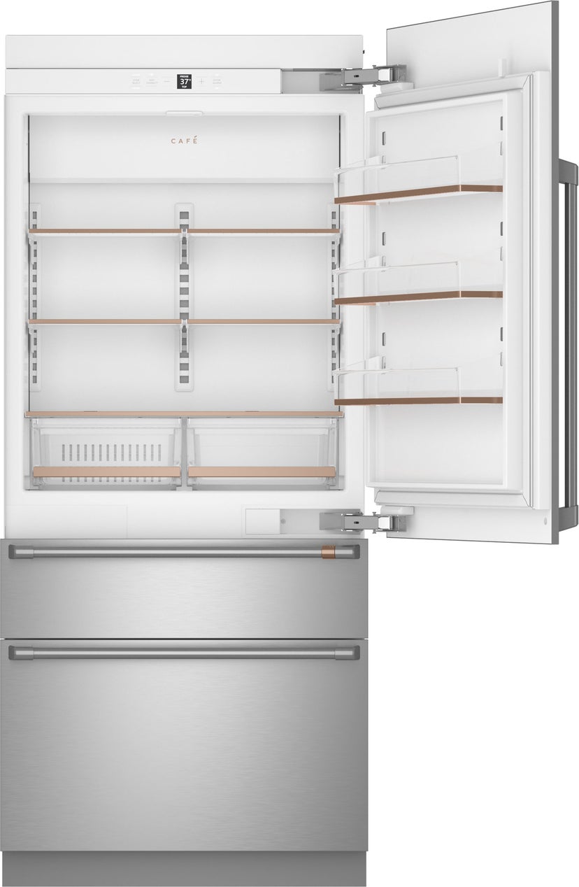 Cafe CIC36RP2VS1 36 Inch Built-In Smart Bottom Freezer Refrigerator...