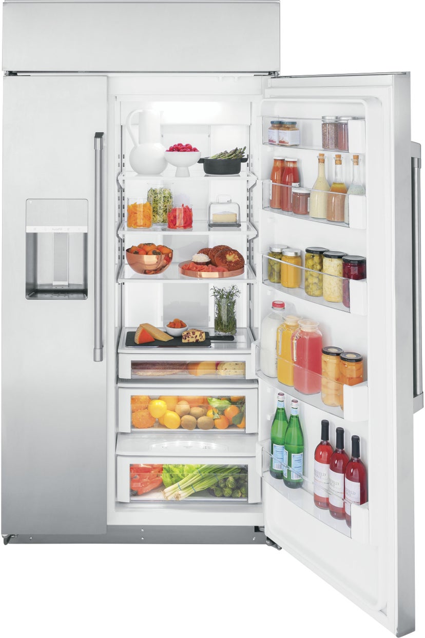 Cafe CSB42YP2NS1 42 Inch Smart Built In Side by Side Refrigerator w...