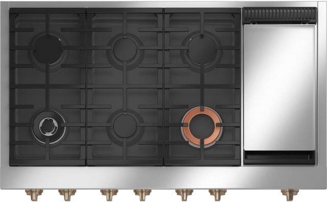 Cafe CGU486P4TW2 48 Inch Commercial-Style Gas Rangetop with 6 Seale...