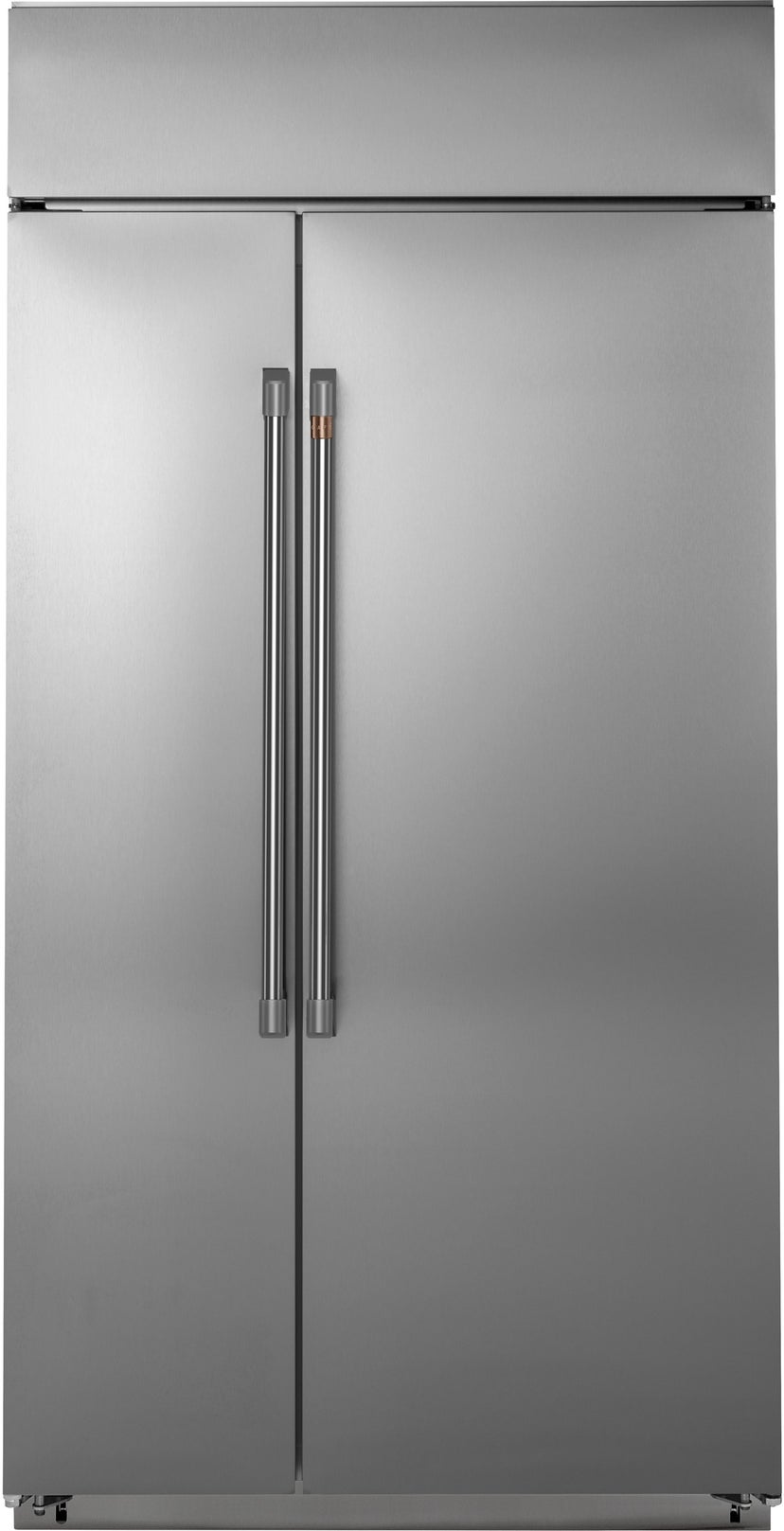 Cafe CSB48WP2NS1 48 Inch Built-In Side by Side Smart Refrigerator w...