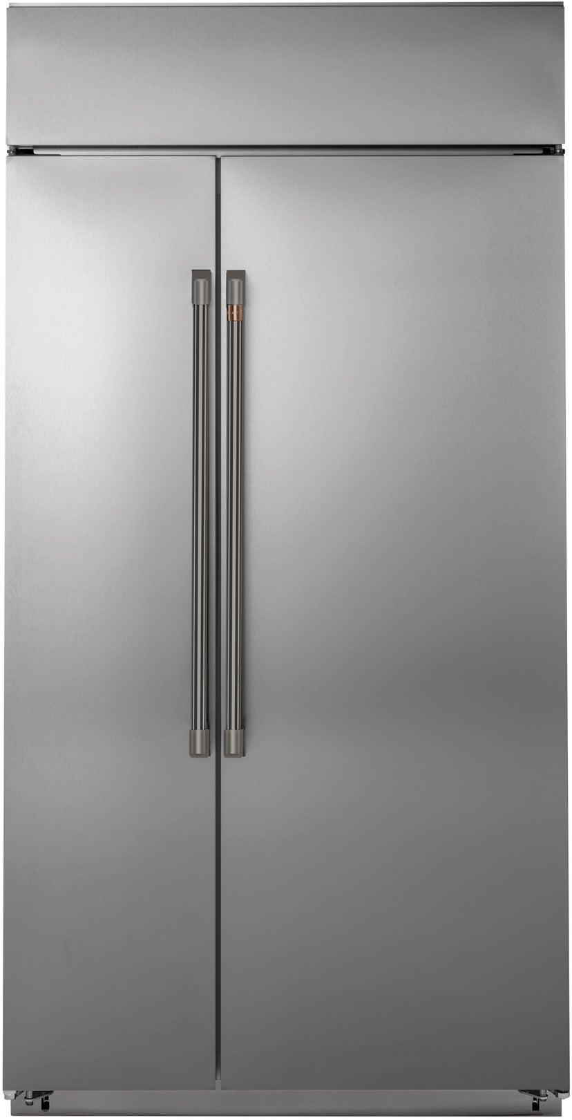 Cafe CSB48WP2NS1 48 Inch Built-In Side by Side Smart Refrigerator w...