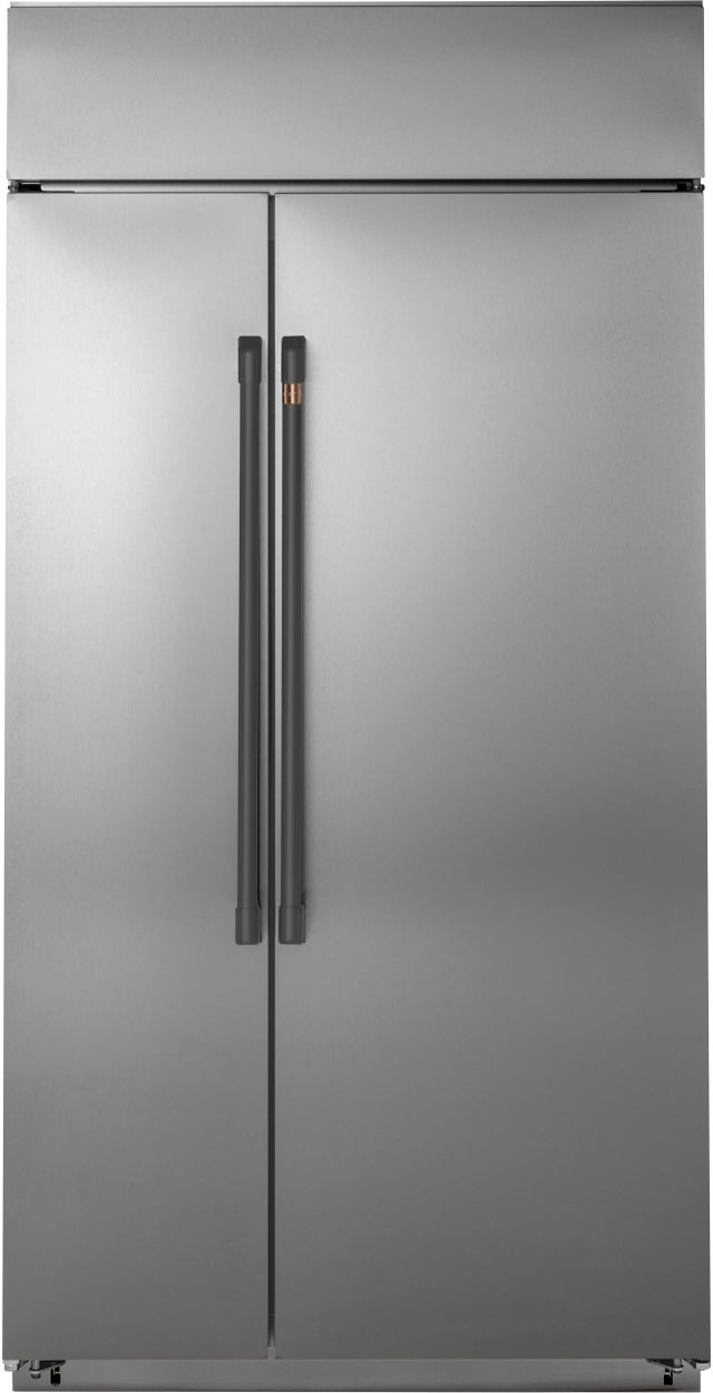 Cafe CSB48WP2NS1 48 Inch Built-In Side by Side Smart Refrigerator w...