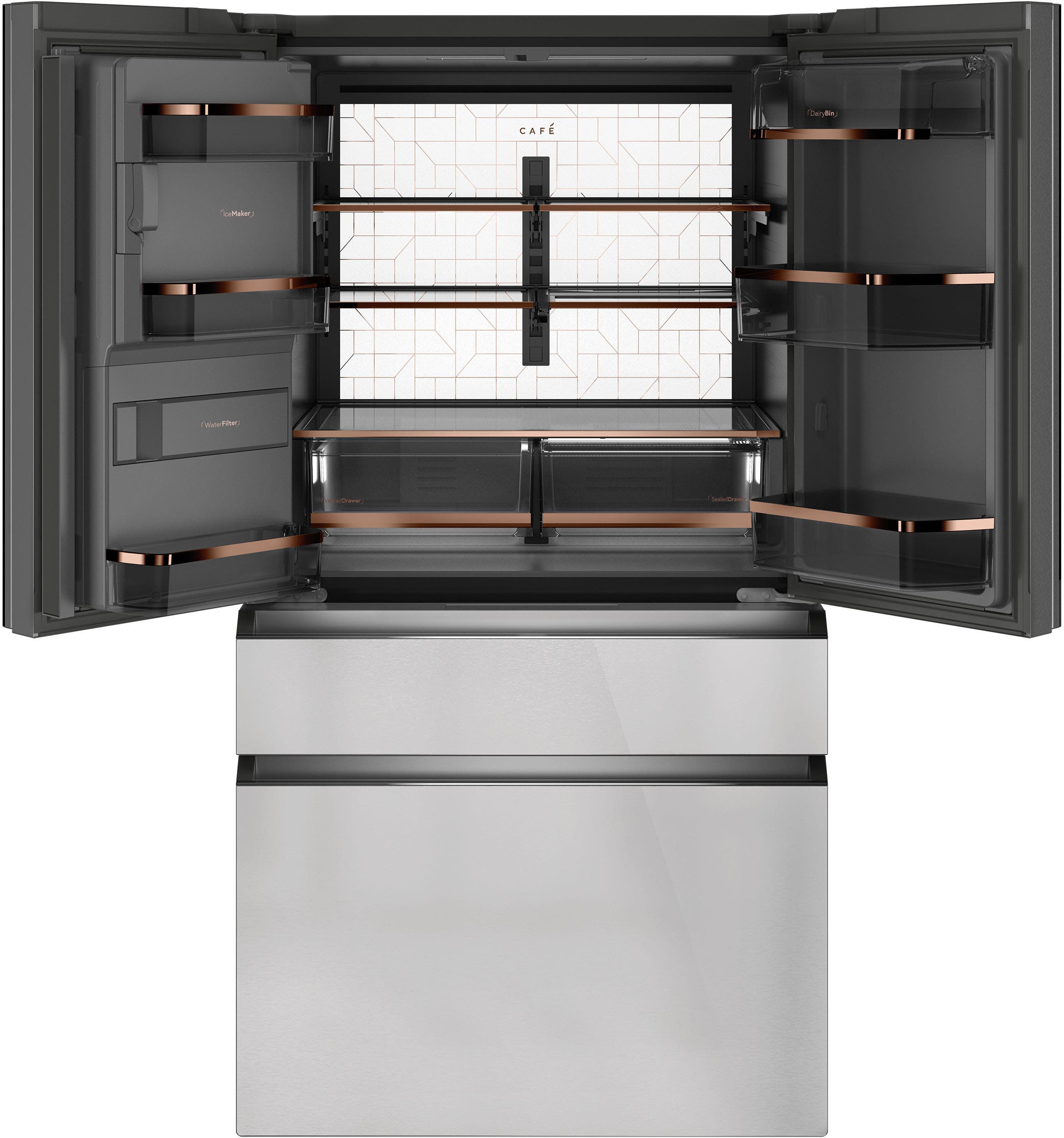 Cafe CVE28DM5NS5 Platinum Glass