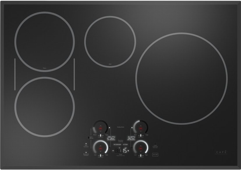 Cafe CHP90301TBB 30 Inch Induction Cooktop With 4 Elements: Black