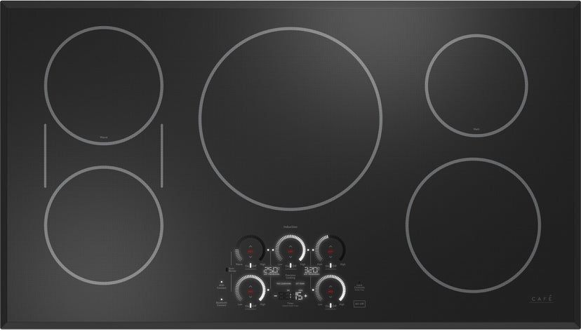 Cafe CHP90361TBB 36 Inch Induction Smart Cooktop with 5 Elements, C...