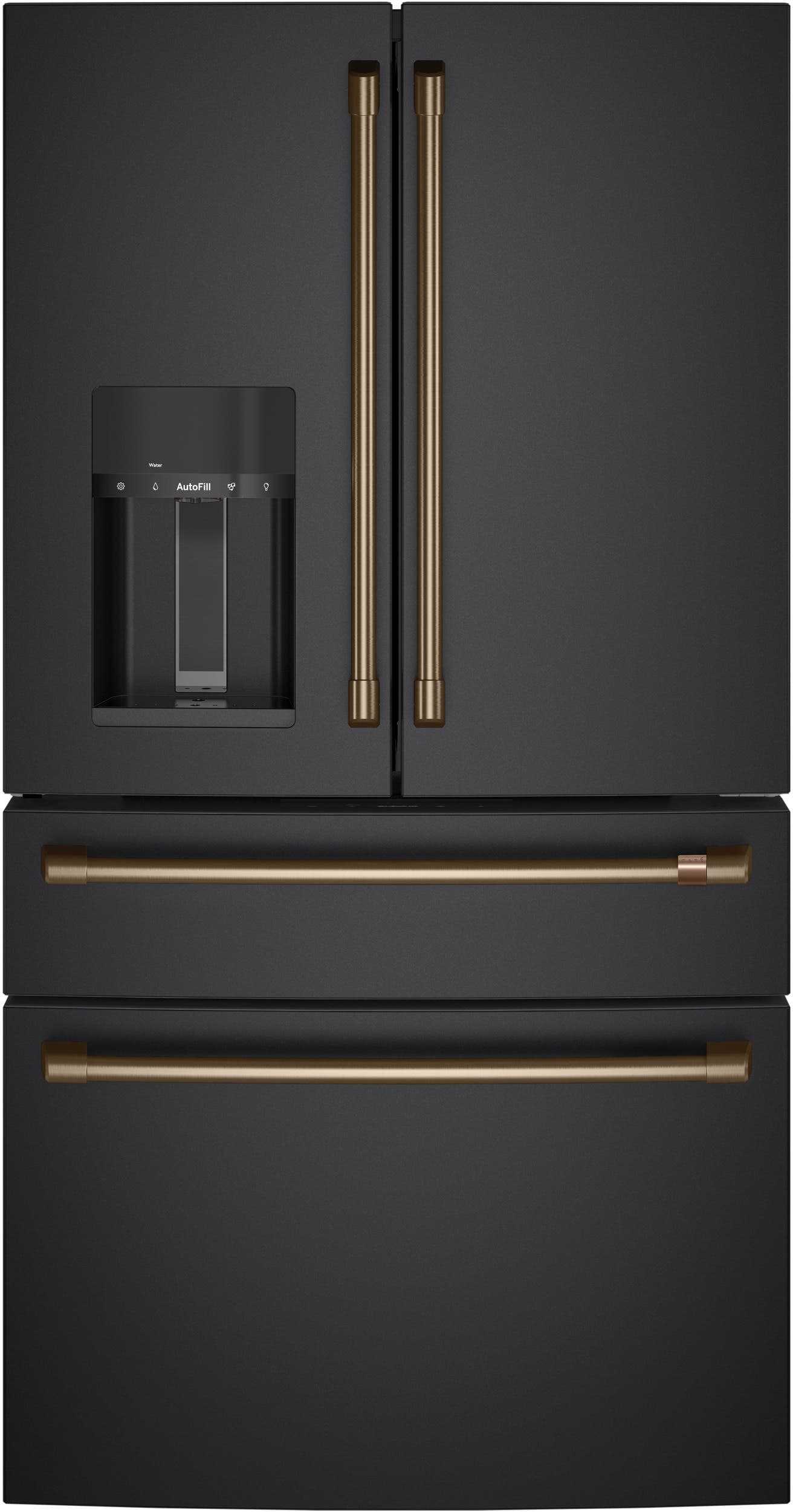Cafe CVE28DP3ND1 Matte Black with Brushed Stainless Handles