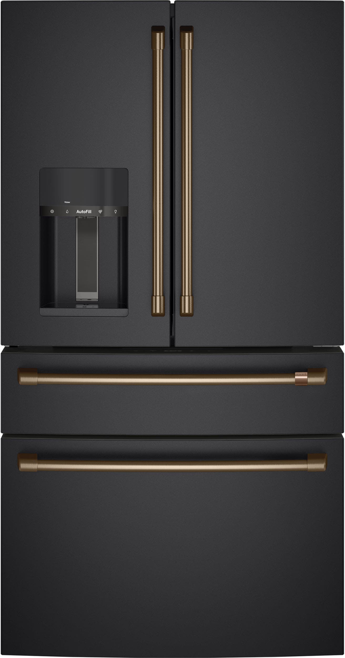 Cafe CVE28DP3ND1 Matte Black with Brushed Stainless Handles
