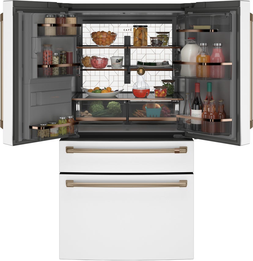 Cafe CVE28DP4NW2 36 Inch 4-Door French-Door Smart Refrigerator with...