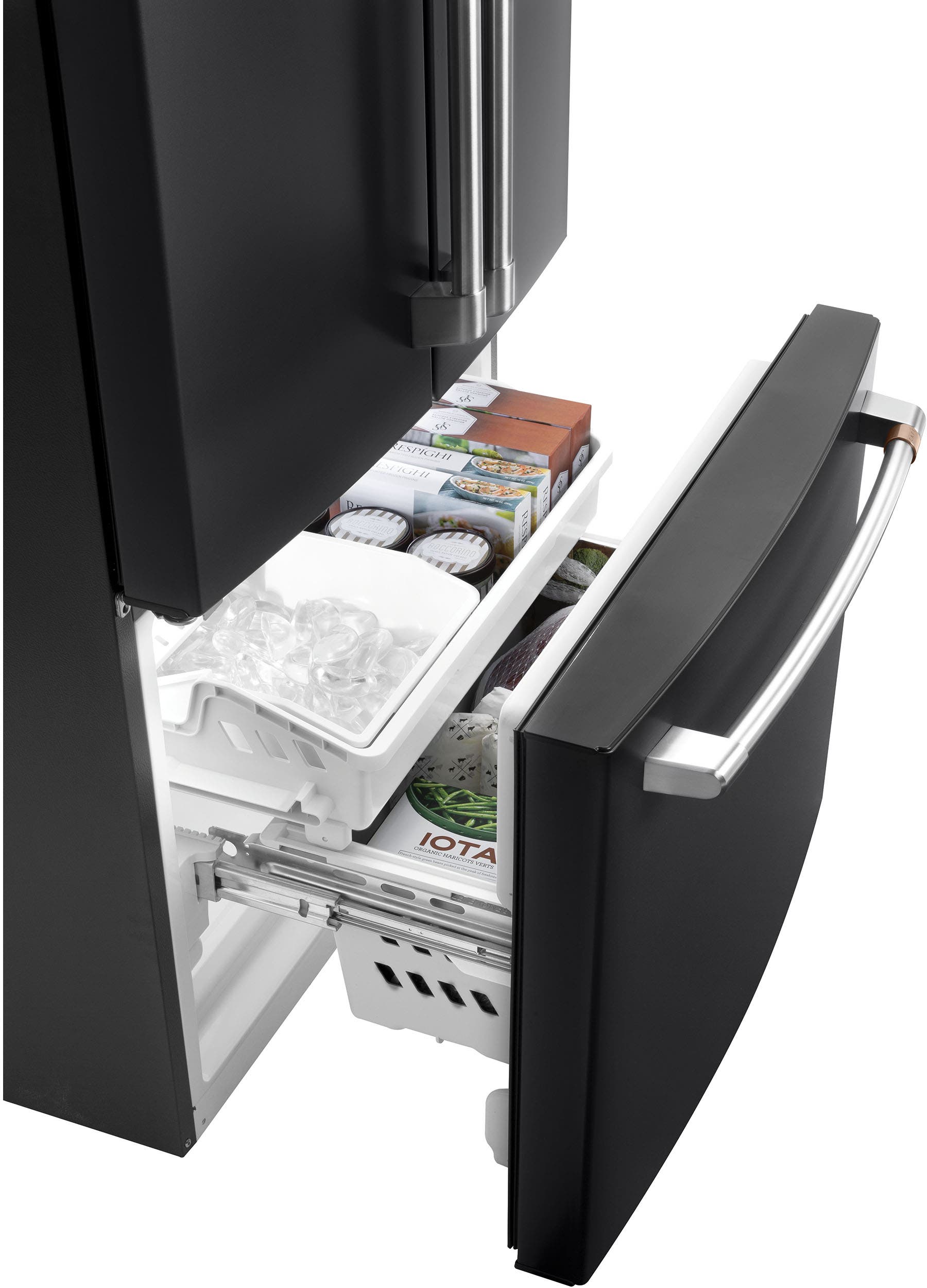 Cafe CWE19SP3ND1 Matte Black with Brushed Stainless Handles