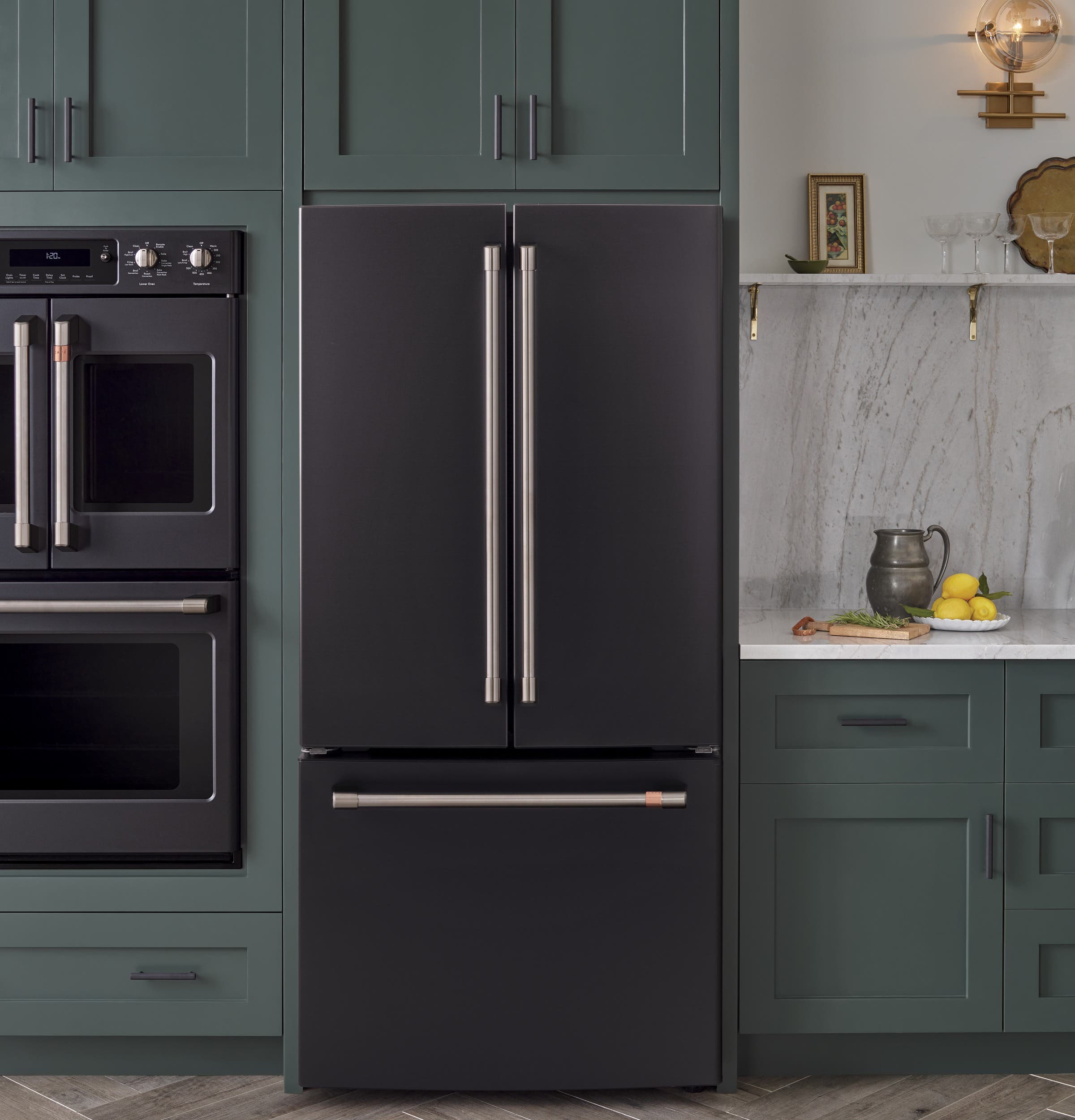 Cafe CWE19SP3ND1 Matte Black with Brushed Stainless Handles