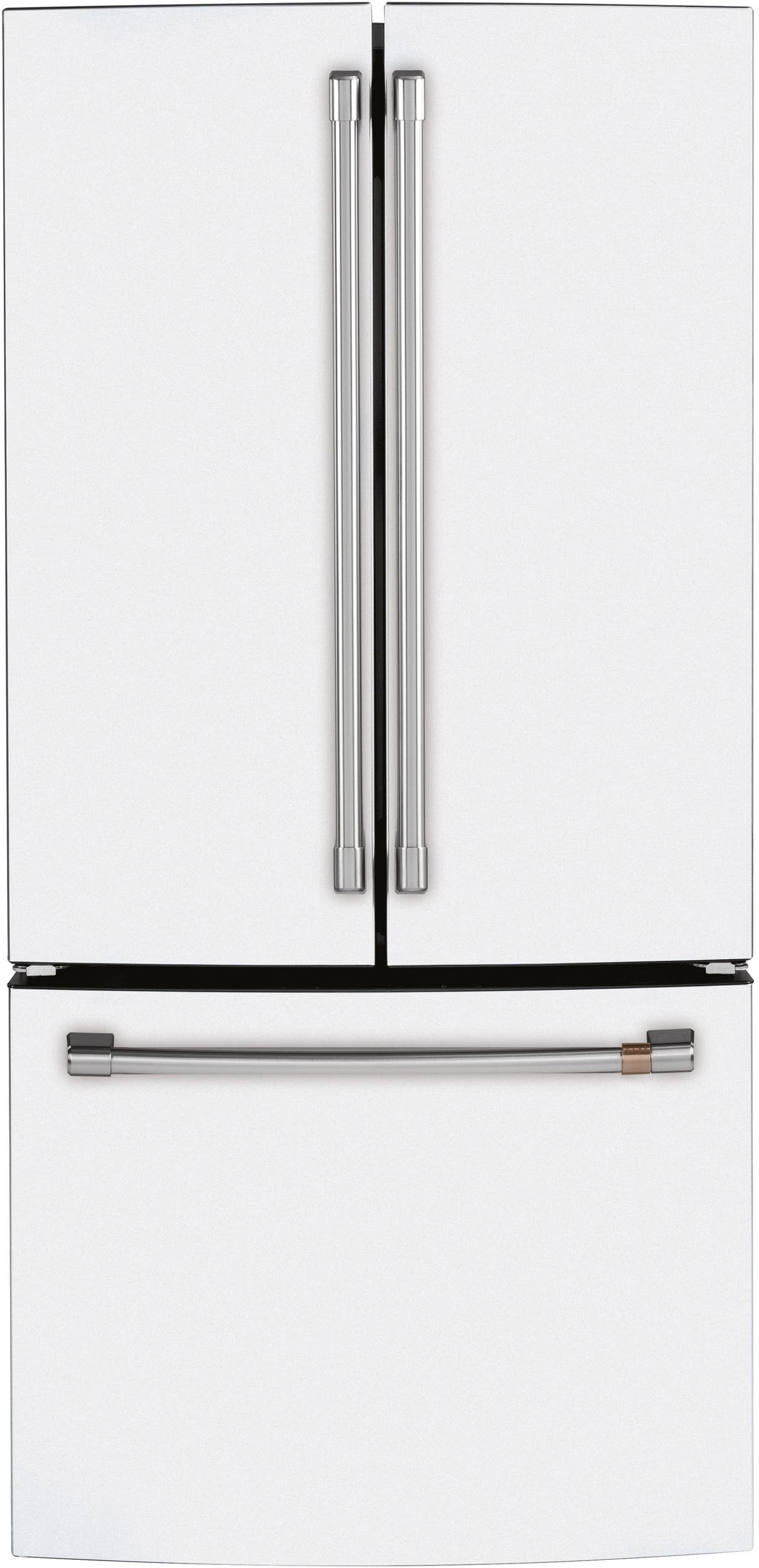 Cafe CWE19SP4NW2 Matte White/Brushed Bronze Handles