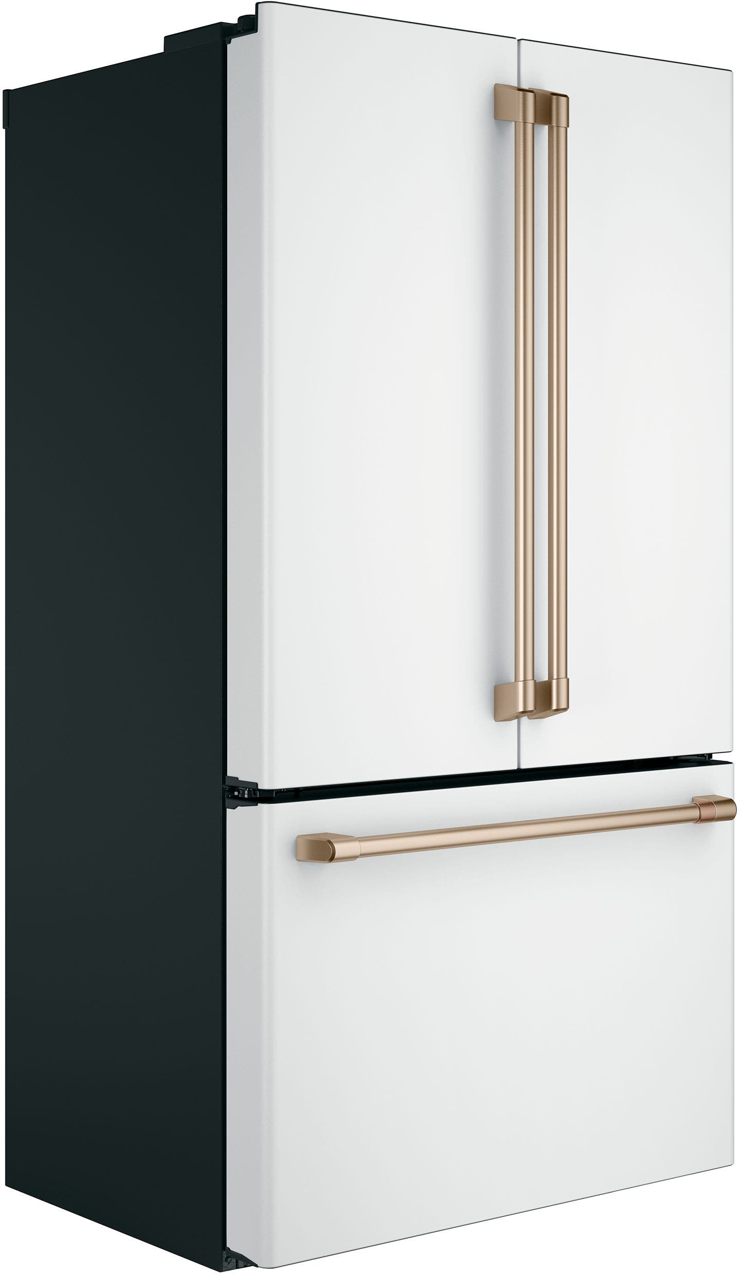 Cafe CWE23SP4MW2 Matte White with Brushed Bronze Handles