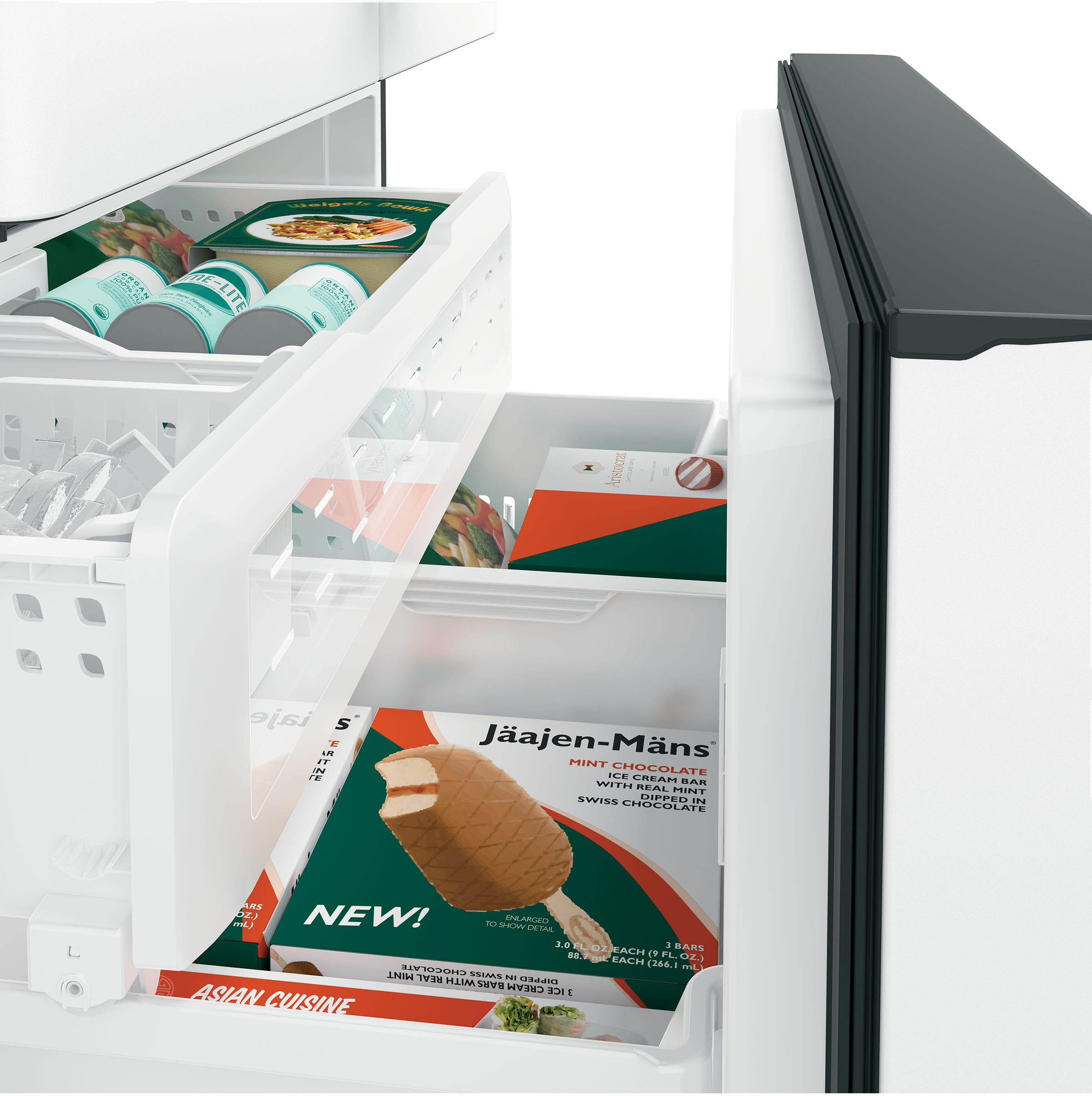 Cafe CWE23SP4MW2 Matte White with Brushed Bronze Handles