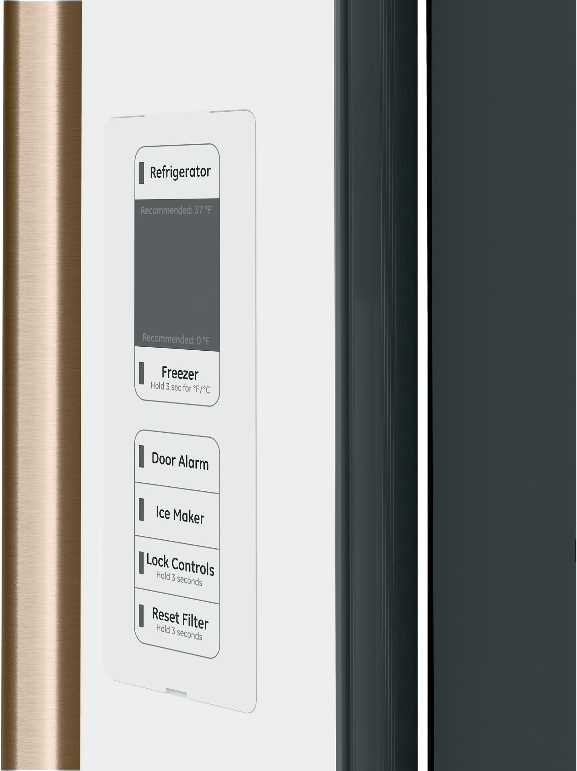 Cafe CWE23SP4MW2 Matte White with Brushed Bronze Handles