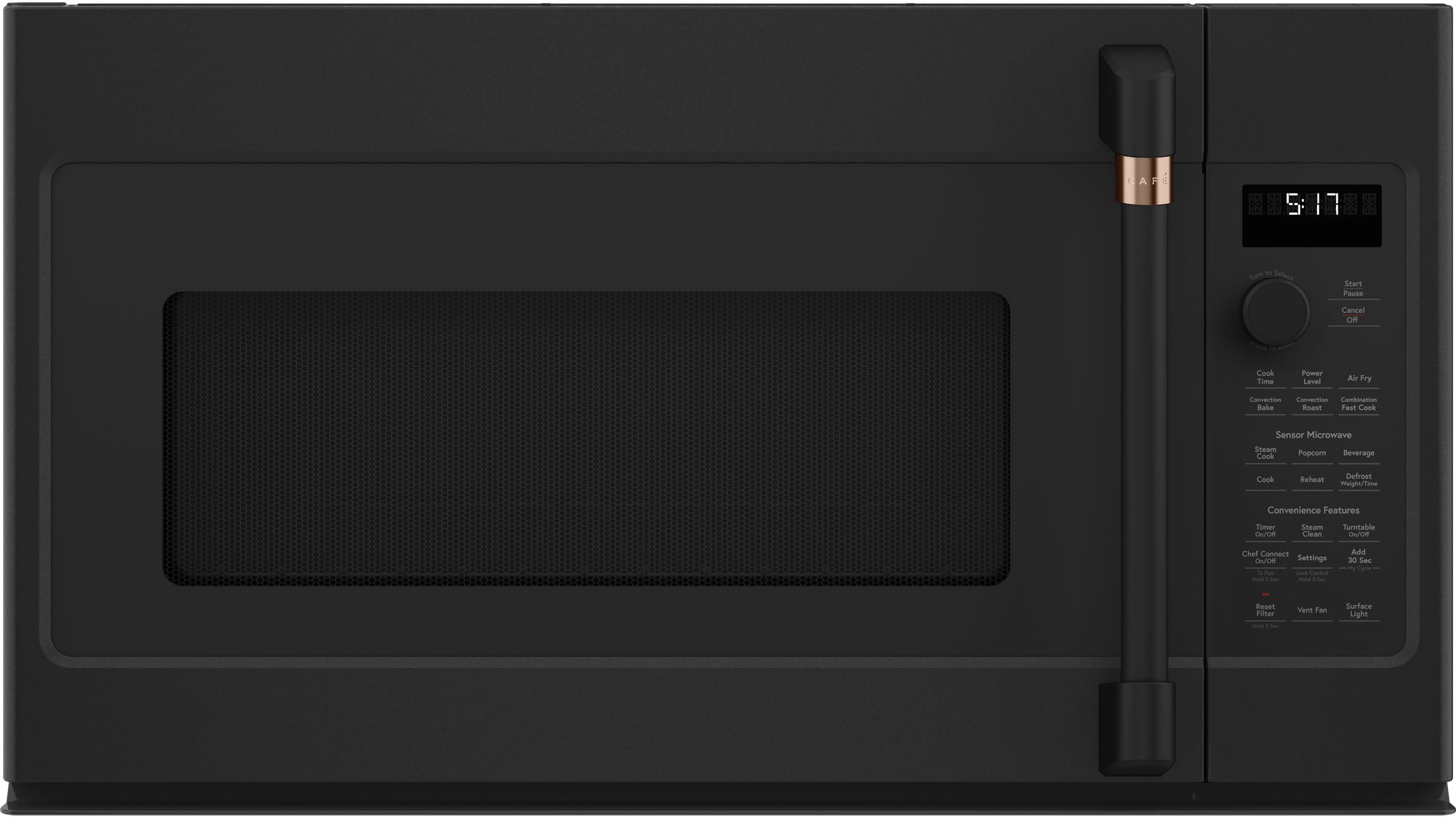 Cafe CVM517P3RD1 1.7 Cu. Ft. Matte Black Convection Over-the-Range Microwave with Air Fry - Thumbnail 5