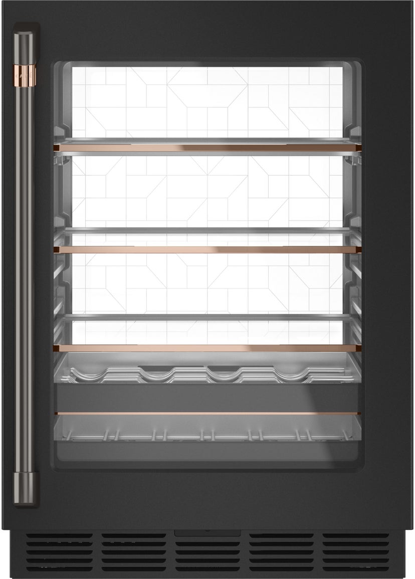 Cafe CCP06BP3PD1 24 Inch Built-In Smart Beverage Center with 126 Ca...