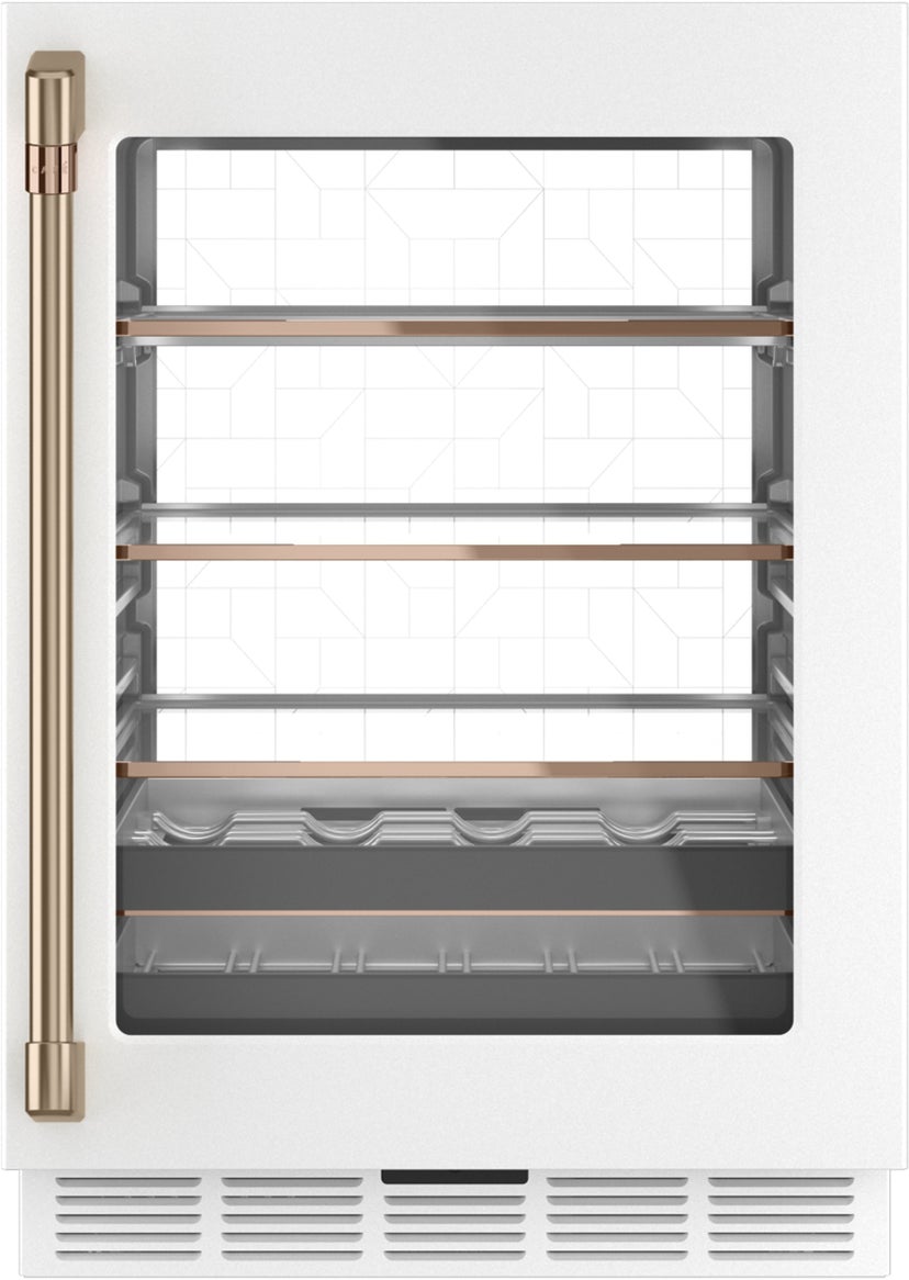 Cafe CCP06BP4PW2 24 Inch Built-In Smart Beverage Center with 126 Ca...