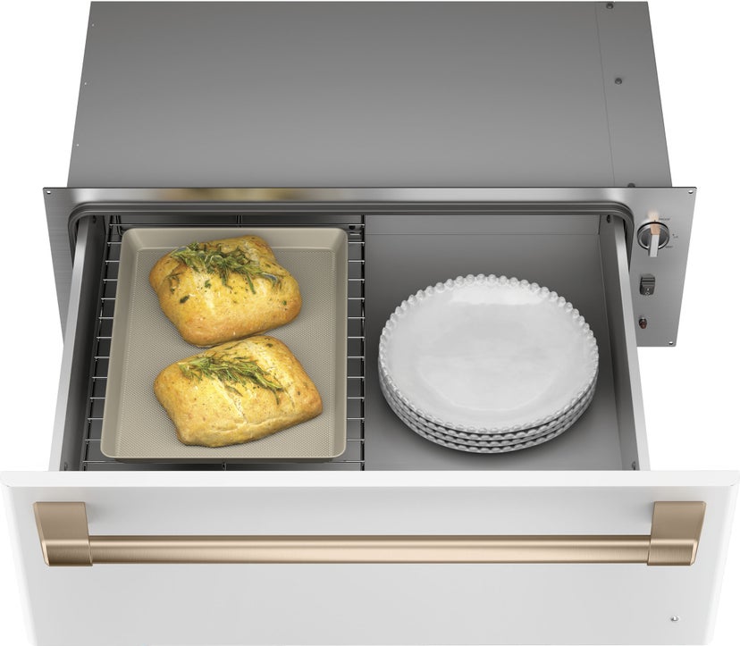 Cafe CTW900P4PW2 30 Inch Warming Drawer with 1.9 cu. ft. Capacity, ...