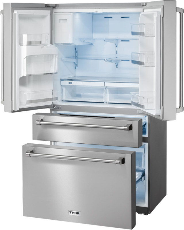 Thor TRF3601FD 36 Inch Freestanding French Door Refrigerator with...