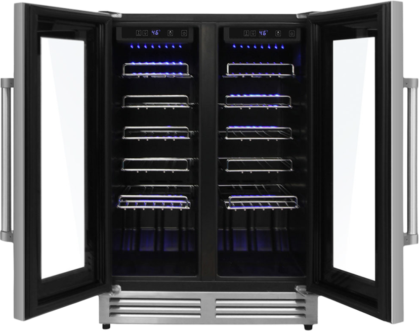 Thor TWC2402 24 Inch Built-In French Door Wine Cooler with Dual...