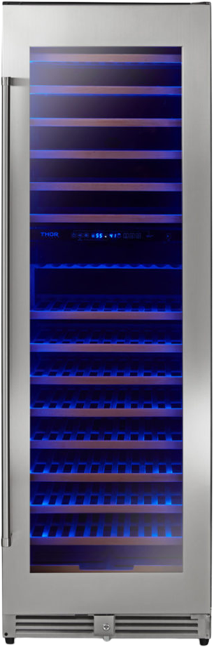 Thor TWC2403DI 24 Inch Freestanding Dual Zone Wine Cooler with 16...