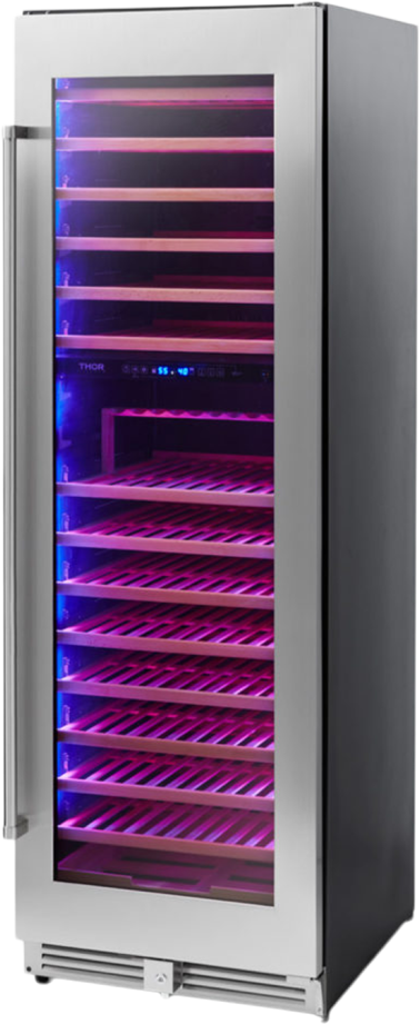 Thor TWC2403DI 24 Inch Freestanding Dual Zone Wine Cooler with 16...