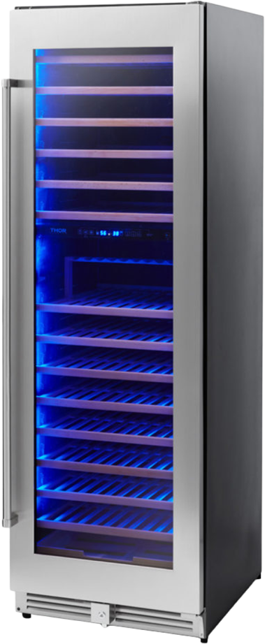 Thor TWC2403DI 24 Inch Freestanding Dual Zone Wine Cooler with 16...