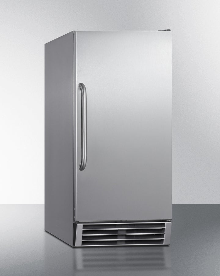 Summit BIM44GCSSADARH 15 Inch Built-In/Freestanding Clear Icemaker with ...