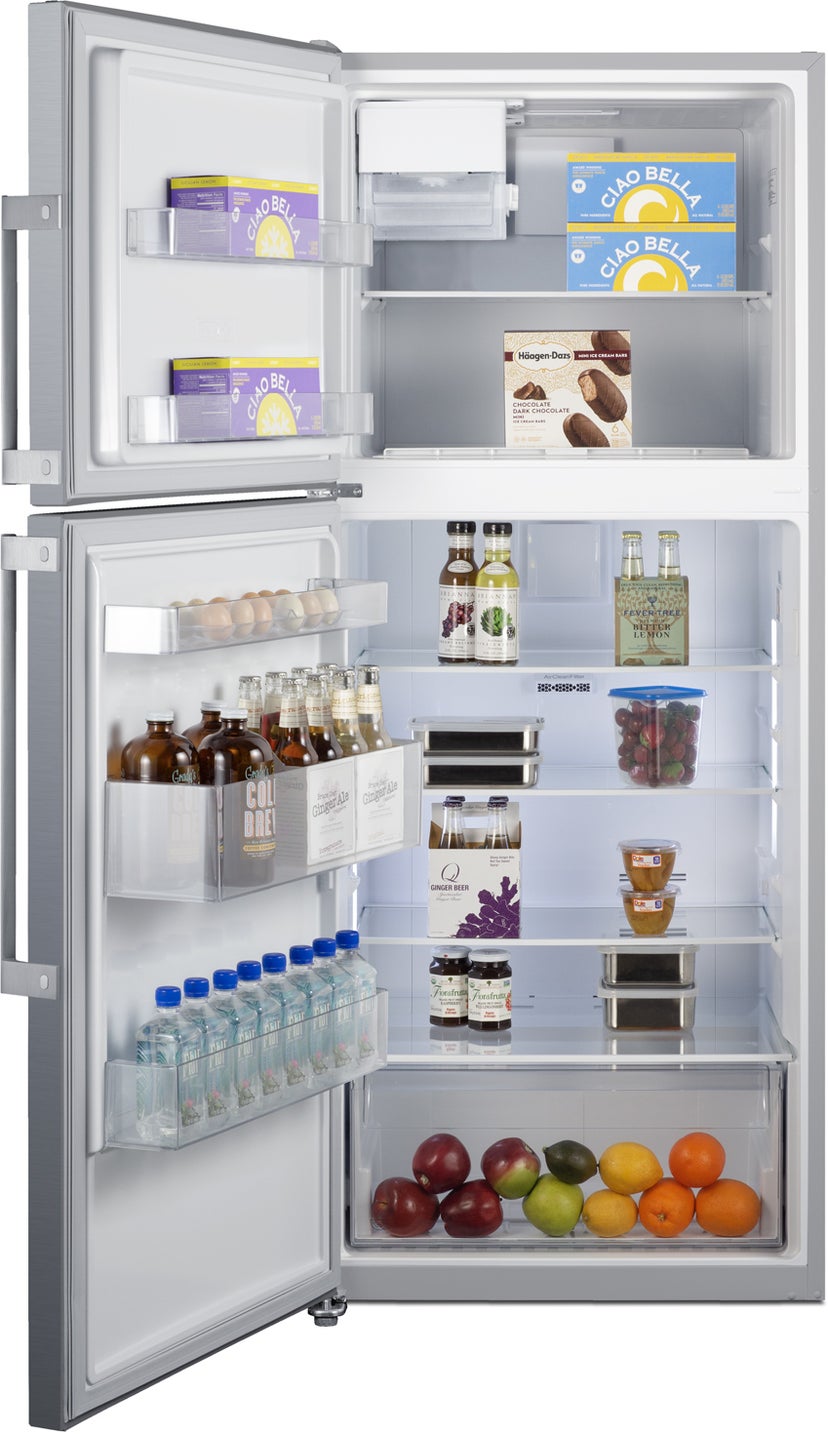 Summit FF1514SSIMLHD 28" Top Mount Refrigerator-Freezer With Icemaker: ...