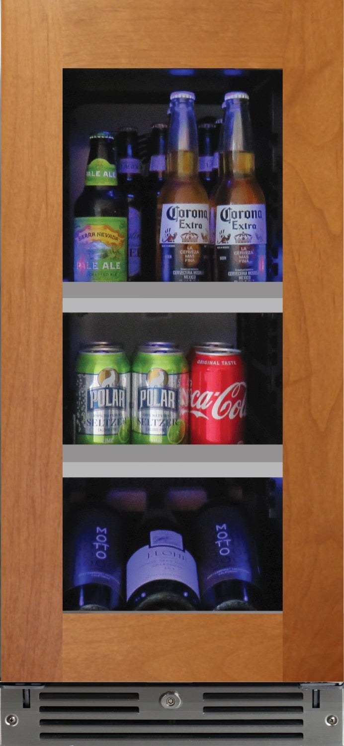 XO XOU15BCGOR 15 Inch Glass Door Beverage Center Panel Ready