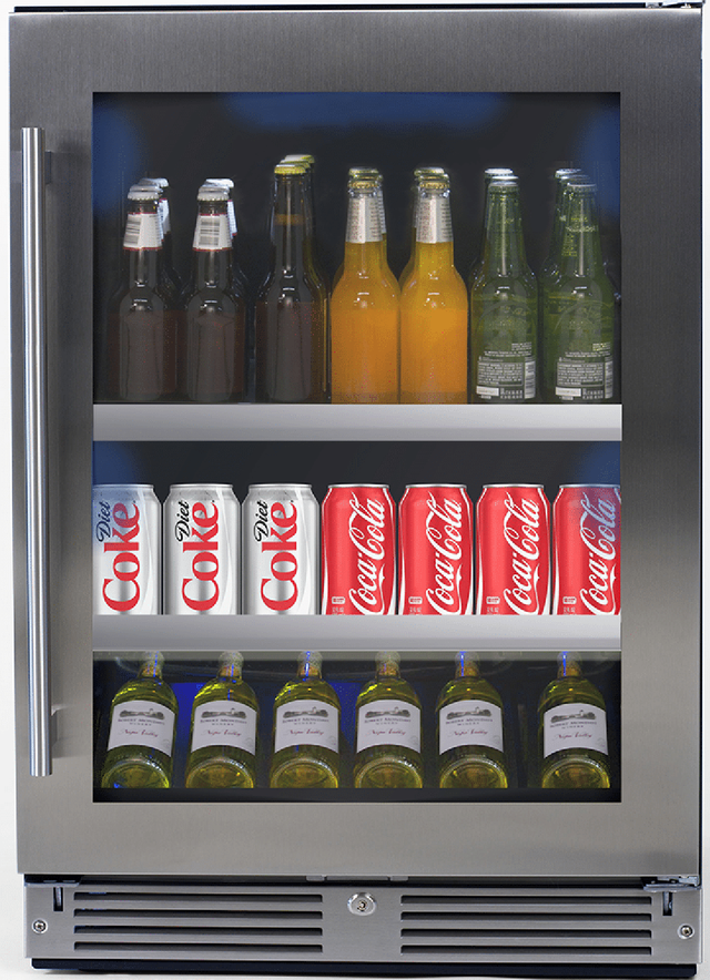 XO XOU24BCGSR 24 Inch Beverage Center with Lock, 145 Can Capacit...