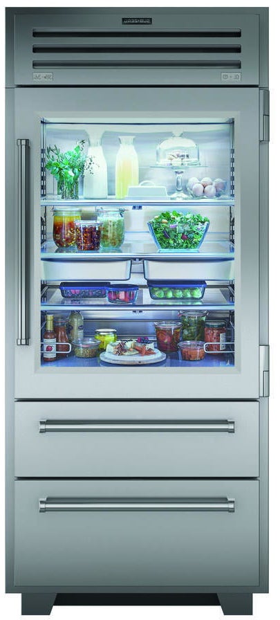 Sub Zero PRO3650ARH 36 Inch Built-In Bottom Freezer Smart Refrigerator...