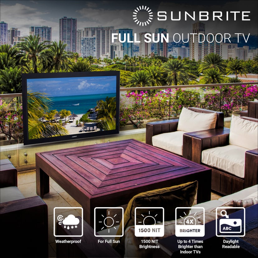 SunBrite TV SBP2321KSL 32" Pro 2 Series 1080p Full Sun Outdoor TV: Silver