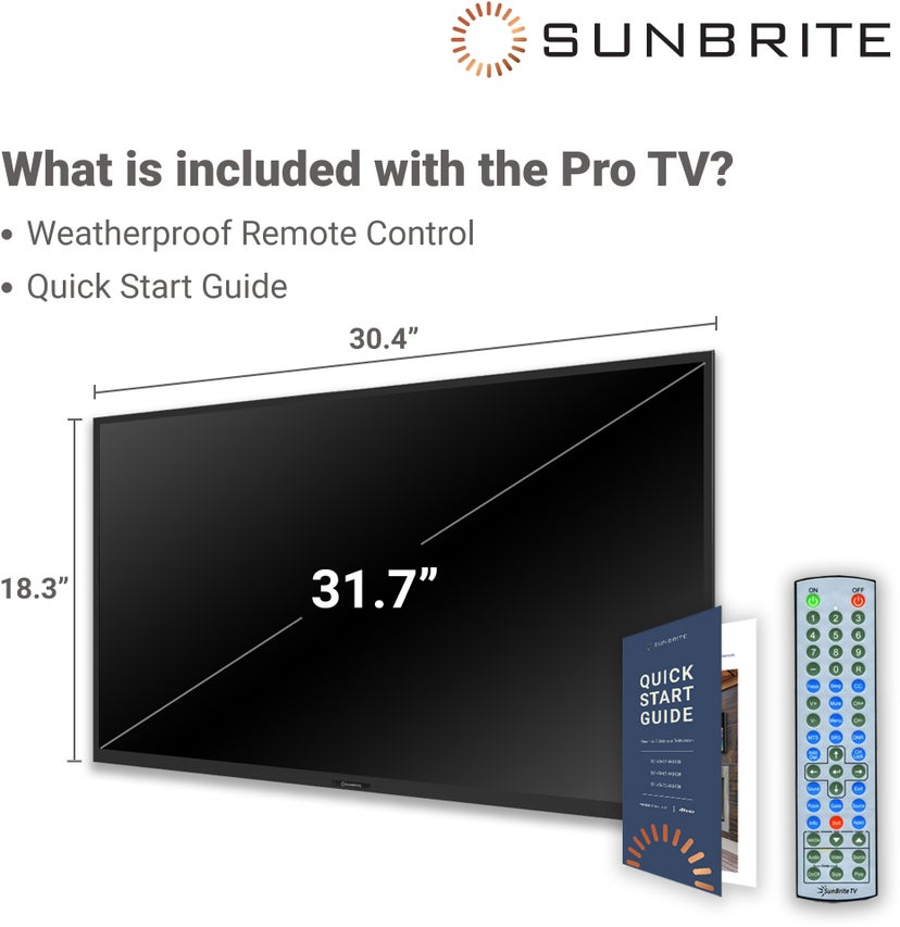 SunBrite TV SBP2321KSL 32" Pro 2 Series 1080p Full Sun Outdoor TV: Silver