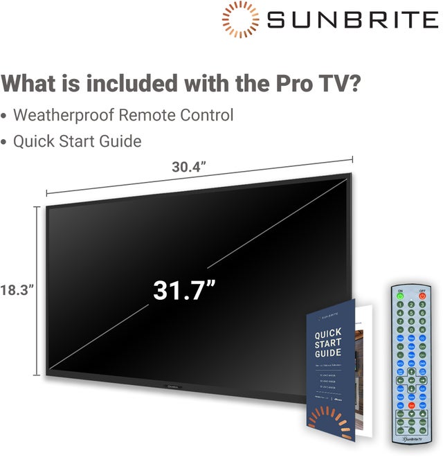 SunBrite TV SBP2321KWH 32" Pro 2 Series 1080p Full Sun Outdoor TV: White