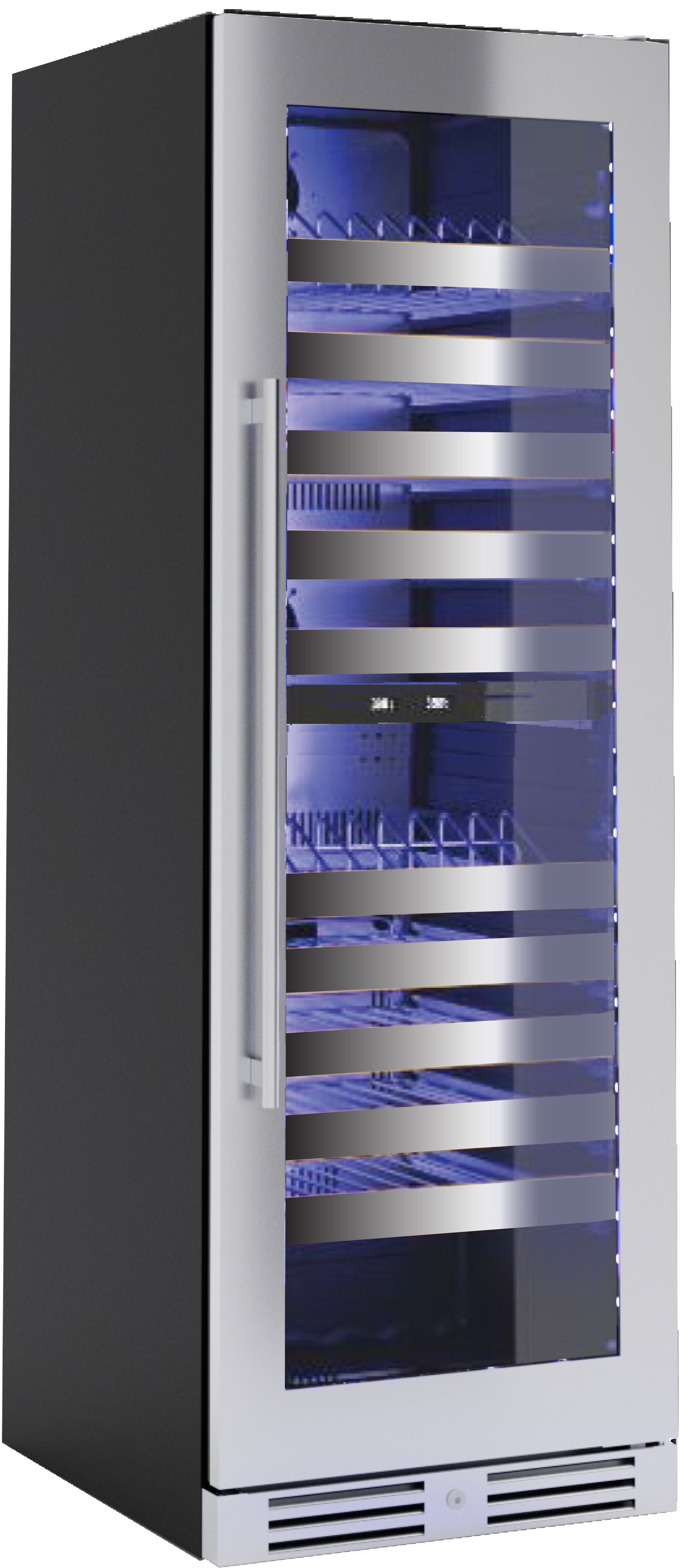 XO XOU2470WDZGS 24 Inch Tall Dual Zone Wine Column Refrigerator