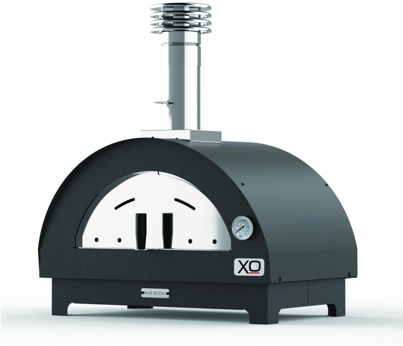 XO XOPIZZA1CA 28 Inch Countertop Wood Fired Pizza Oven with Refr...