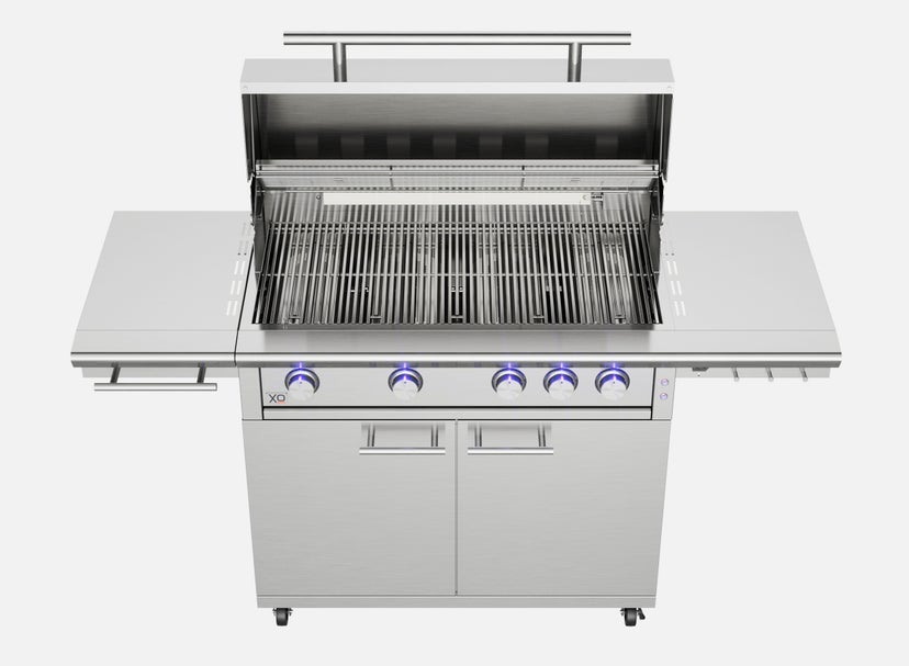 XO XOG40CARTXLT Freestanding XLT Grill Cart with Stainless Steel C...