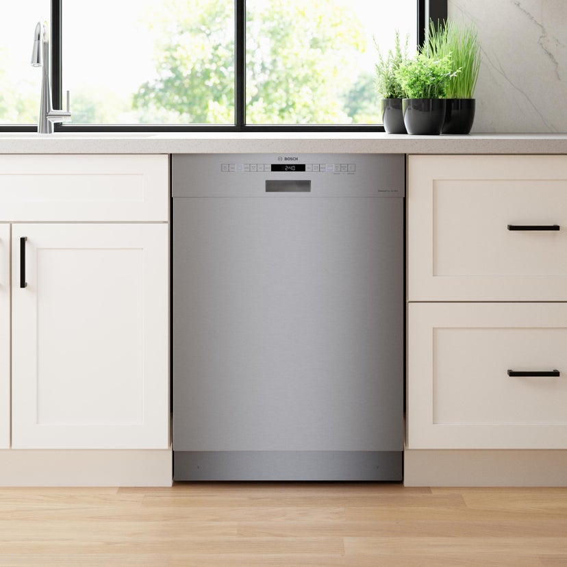 Bosch SHE53B75UC 300 Series 24 Inch Recessed Handle Dishwasher: Sta...